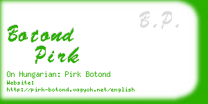 botond pirk business card